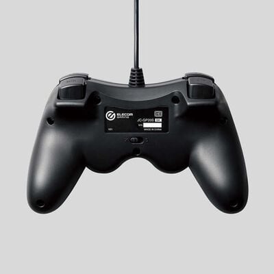 エレコム  JC-GP20SBK (有線スタンダードゲームパッド GP20S ストレート配置) 