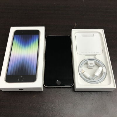 【福山ココローズ店】中古  【docomo版SIMフリー】Apple iPhoneSE 4.7インチ (第3世代) 64GB (ミッドナイト) MMYC3J/A 154836 