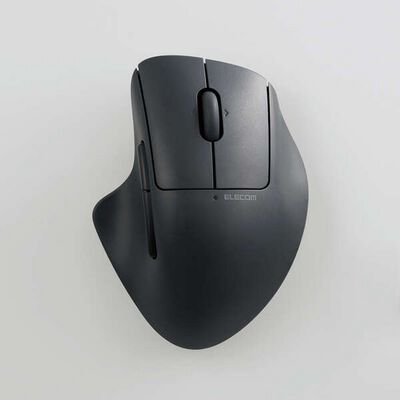 エレコム  M-SH31MBSKXBK (無線マルチ接続Sサイズマウス&ldquo;SHELLPHA&rdquo;チルト機能付き7ボタン ブラック) 