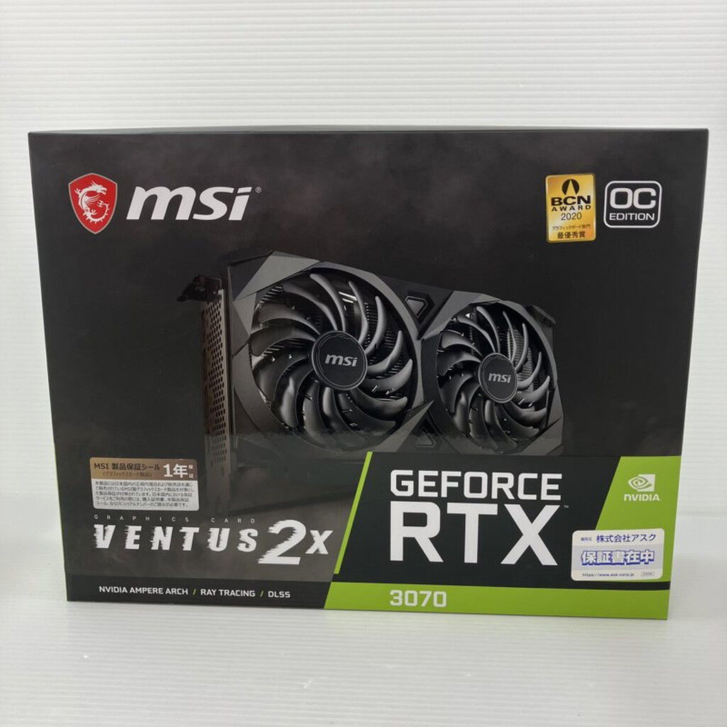中古 MSI GeForce RTX 3070 VENTUS 2X OC (RTX3070 8G) 143902