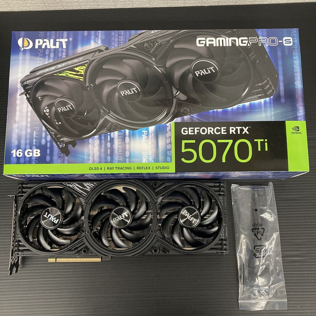 中古 Palit NE7507T019T2-GB2031U(RTX5070Ti GamingPro-S) 3320005095