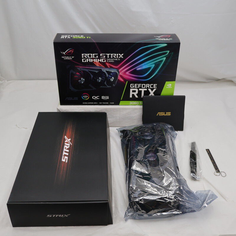 中古 ASUS ROG-STRIX-RTX3060TI-O8G-GAMING (RTX3060Ti 8GB) 144186