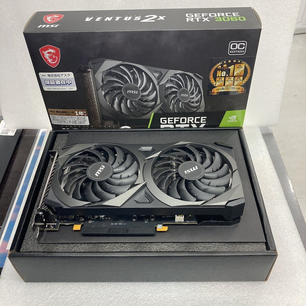 中古 MSI GeForce RTX 3060 VENTUS 2X 12G OC (RTX3060 12GB) 144777