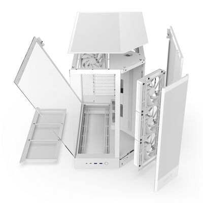 NZXT  H9 FLOW CM-H92FW-01 (E-ATX ガラス ホワイト) 