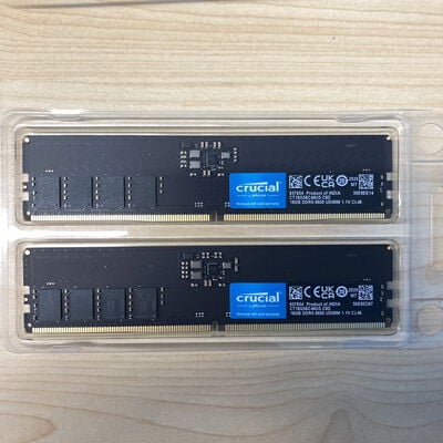 【博多店】中古  crucial CT16G56C46U5 (DDR5 PC5-44800 16GB 2枚組) 3310006302 