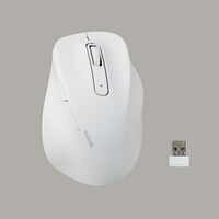 エレコム  M-XGL30DBSKWH (静音 2.4GHz無線マウス "EX-G"5ボタン Lサイズ ホワイト) 