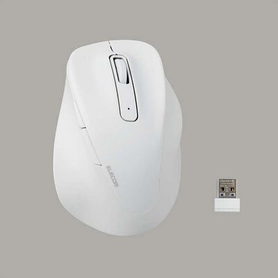 エレコム  M-XGL30DBSKWH (静音 2.4GHz無線マウス "EX-G"5ボタン Lサイズ ホワイト) 