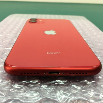 【佐賀南部バイパス店】中古  【SIMロック解除済み】【au】 Apple iPhone11 64GB (PRODUCT)RED MWLV2J/A 155393 