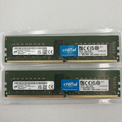 【新潟店】中古  16GB 2枚組(合計32GB) PC4-25600/DDR4-3200 デスクトップ用 190913 