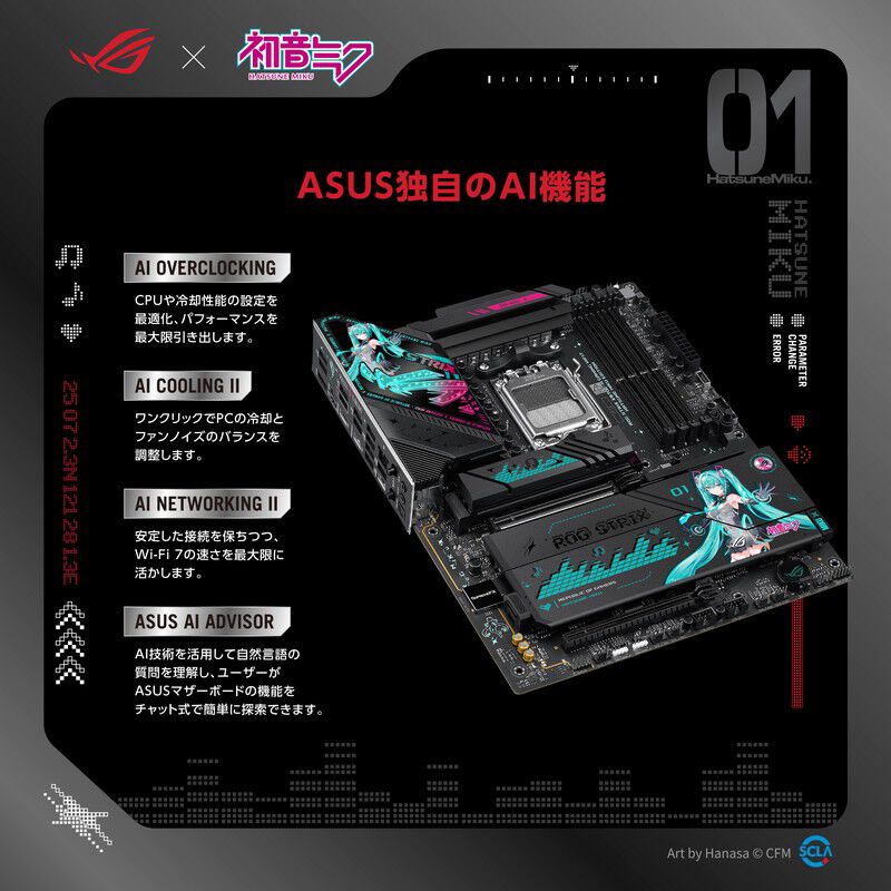 ASUS ROG STRIX X870E-H GAMING WIFI7 HATSUNE MIKU EDITION (X870E