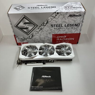 【秋葉原本店】中古  ASRock RX7600 SL 8GO RX7600 Steel Legend 8G OC (RX7600 8G) 162751 