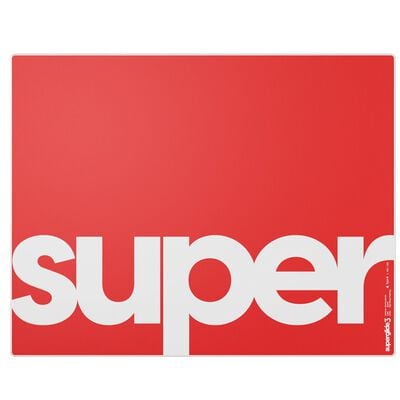 Pulsar  Superglide3 Glass Mousepad Type-S L Red (SGPLR3S) 