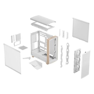 Fractal Design  Summit Chalk White TG Clear Tint FD-C-SUM1A-02 (E-ATX ガラスパネル ホワイト) 