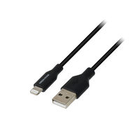 グリーンハウス  USB Type-A to Lightning充電・データ転送ケーブル GH-ALTUG200-BK 2m ブラック 