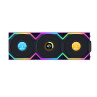 Lian-Li  UNI FAN SL WIRELESS LCD120 REVERSE BLADE BK 3Pack UF-RS-SL120-LCD-WLS-3B (120mm ブラック 3個パック) 