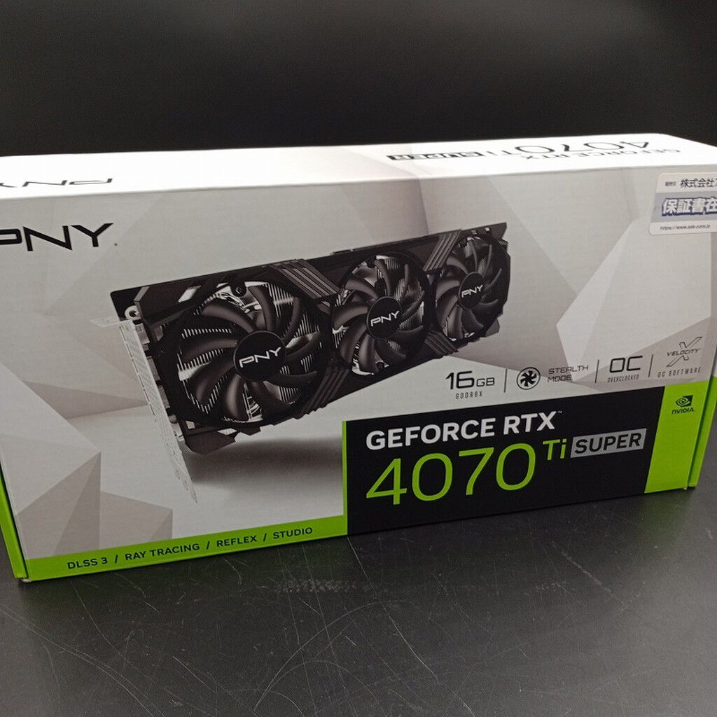 中古 PNY GeForce RTX 4070 Ti SUPER VERTO OC 16GB 3120022845