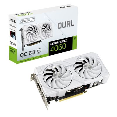 ASUS  DUAL-RTX4060-O8G-EVO-WHITE (GeForce RTX 4060 8GB) 