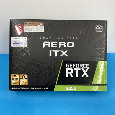 【博多店】中古  MSI GeForce RTX 3050 AERO ITX 8G OC (RTX3050 8GB) 3310007191 