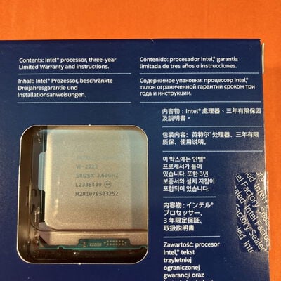 【なんば店】中古  Intel Xeon W-2223 (LGA2066/3.6/8.25M/C4/T8) 1460026096 