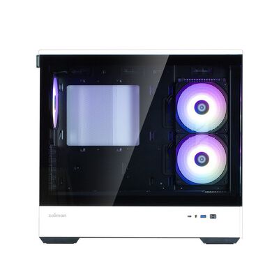 ZALMAN  P30 BW (MicroATX ガラス ブラック/ホワイト) 
