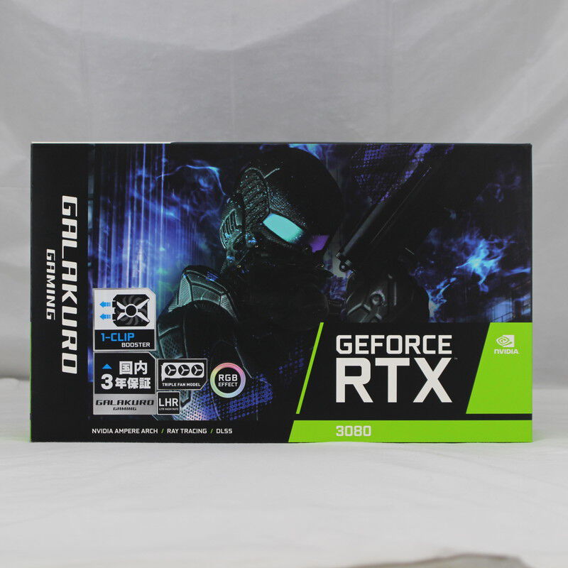 RTX3080 玄人志向 10GB 完動品 玄人志向 GALAKURO GAMING GG-RTX3080
