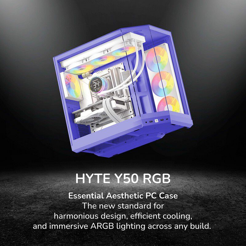 HYTE Y50 RGB Snow White (E-ATX ガラスパネル ホワイト) ｜ パソコン