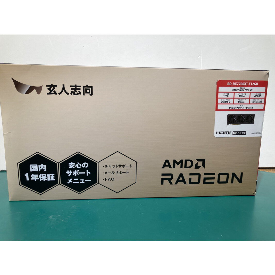 中古 玄人志向 RD-RX7700XT-E12GB (RX7700XT 12G) 162738