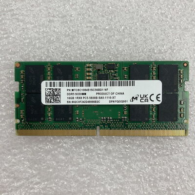 【京都店】中古  Micron MTC8C1084S1SC56BD1 (SODIMM DDR5 PC5-44800 16G) 1460026117 