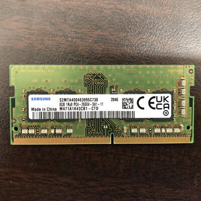 【福山ココローズ店】中古  Samsung M471A1K43CB1-CTD(SO DDR4 21300 8GB) 147977 