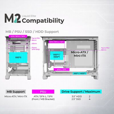 MONTECH  TEN White (MicroATX ホワイト) 