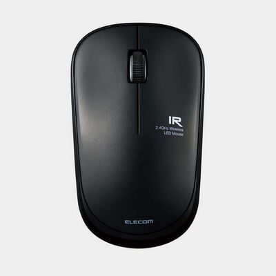 エレコム  M-IR07DRSKBK (抗菌省電力 ワイヤレス静音IRマウス ブラック) 