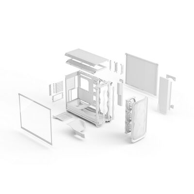 Fractal Design  Meshify 3 XL White RGB TG Clear Tint FD-C-MES3X-06 (E-ATX ガラス ホワイト) 