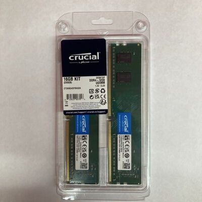 【千葉店】中古  crucial 8GB 2枚組(合計16GB) PC4-25600/DDR4-3200 デスクトップ用 3250006135 