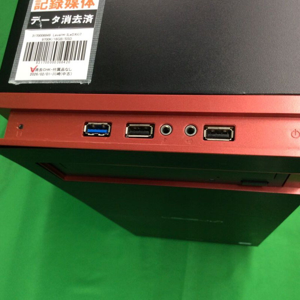 中古 Level∞ ILeDXi(i7 9700K/16GB/SSD512GB/HDD2TB/RTX2080 S/DVD