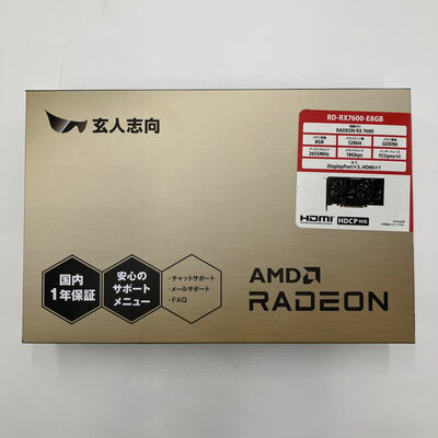 【鹿児島店】中古  玄人志向 RD-RX7600-E8GB (RX7600 8G) 162748 