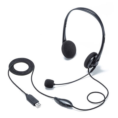 サンワサプライ  MM-HSU09BK (USBヘッドセット) 
