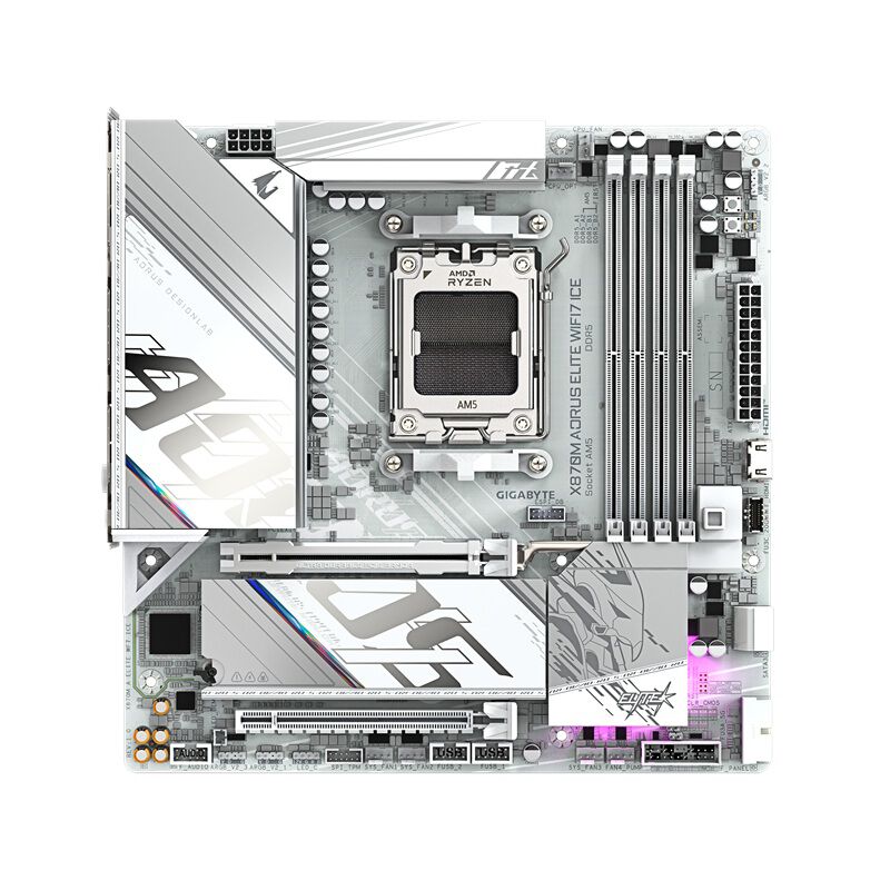 GIGABYTE X870M AORUS ELITE WIFI7 ICE (X870 AM5 MicroATX