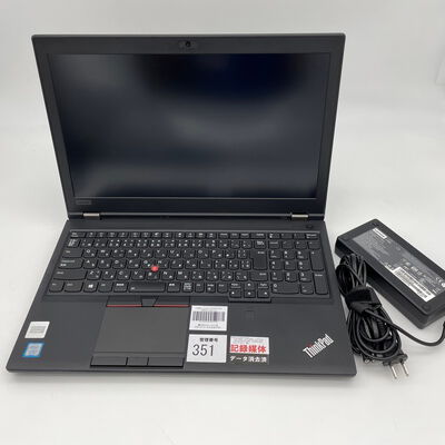 【大分店】中古  Lenovo ThinkPad P52　20MAS12700 (Core i7 8750H/16GB/SSD512GB/-/NVIDIA Quadro P1000 4GB/15.6ｲﾝﾁ/1920x1080/Wi-Fi/WEBCAM/W11H64) 176658 