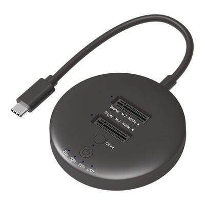 AINEX  HDE-21 (クローン対応 USB 20Gbps M.2 NVMe SSDスタンド 2スロット) 