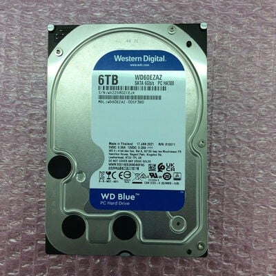 【なんば店】中古  WESTERN DIGITAL WD60EZAZ-00SF3B0（3.5インチ HDD 6TB SATA） 3480029639 