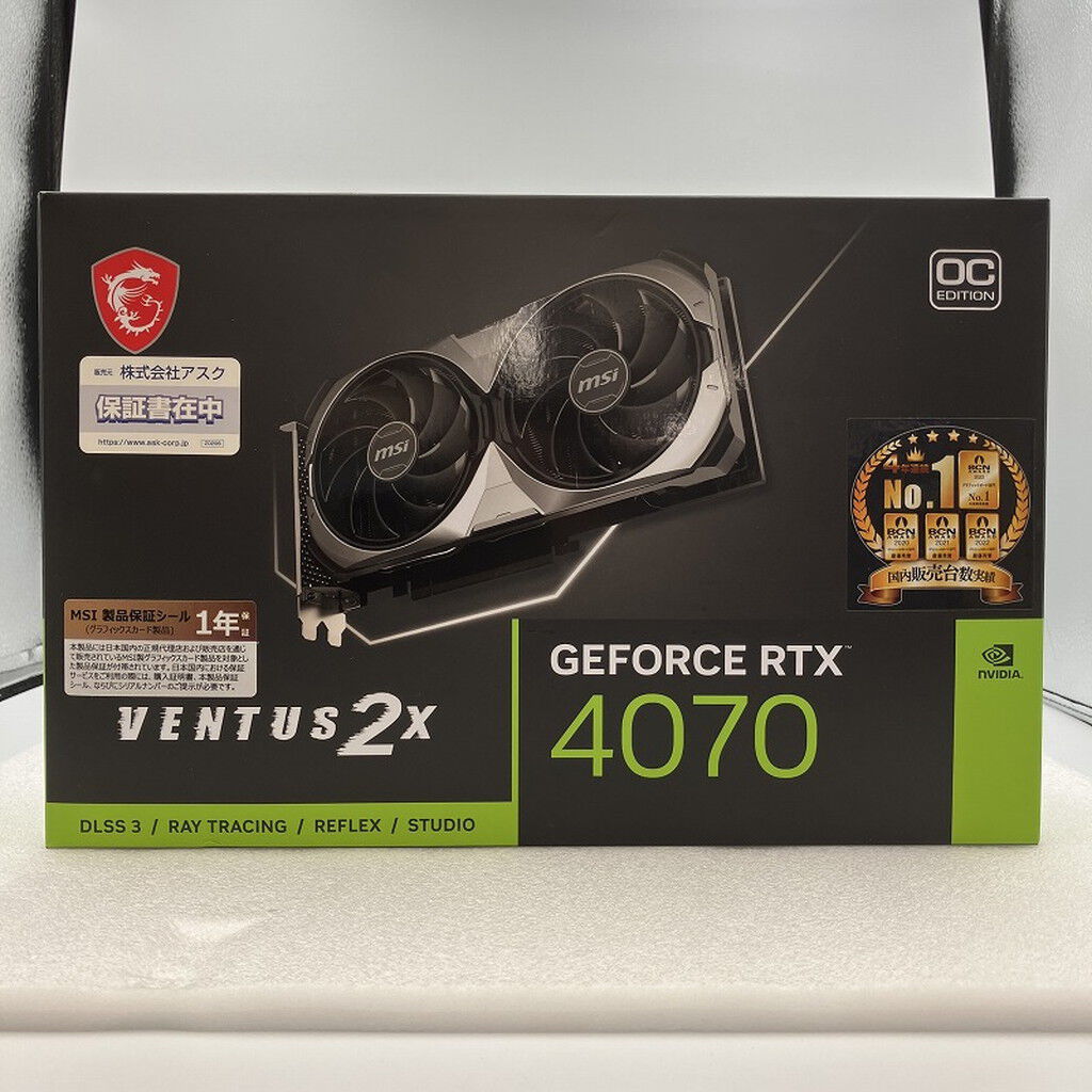 中古 MSI GeForce RTX 4070 VENTUS 2X 12G OC (RTX4070 12GB) 157129