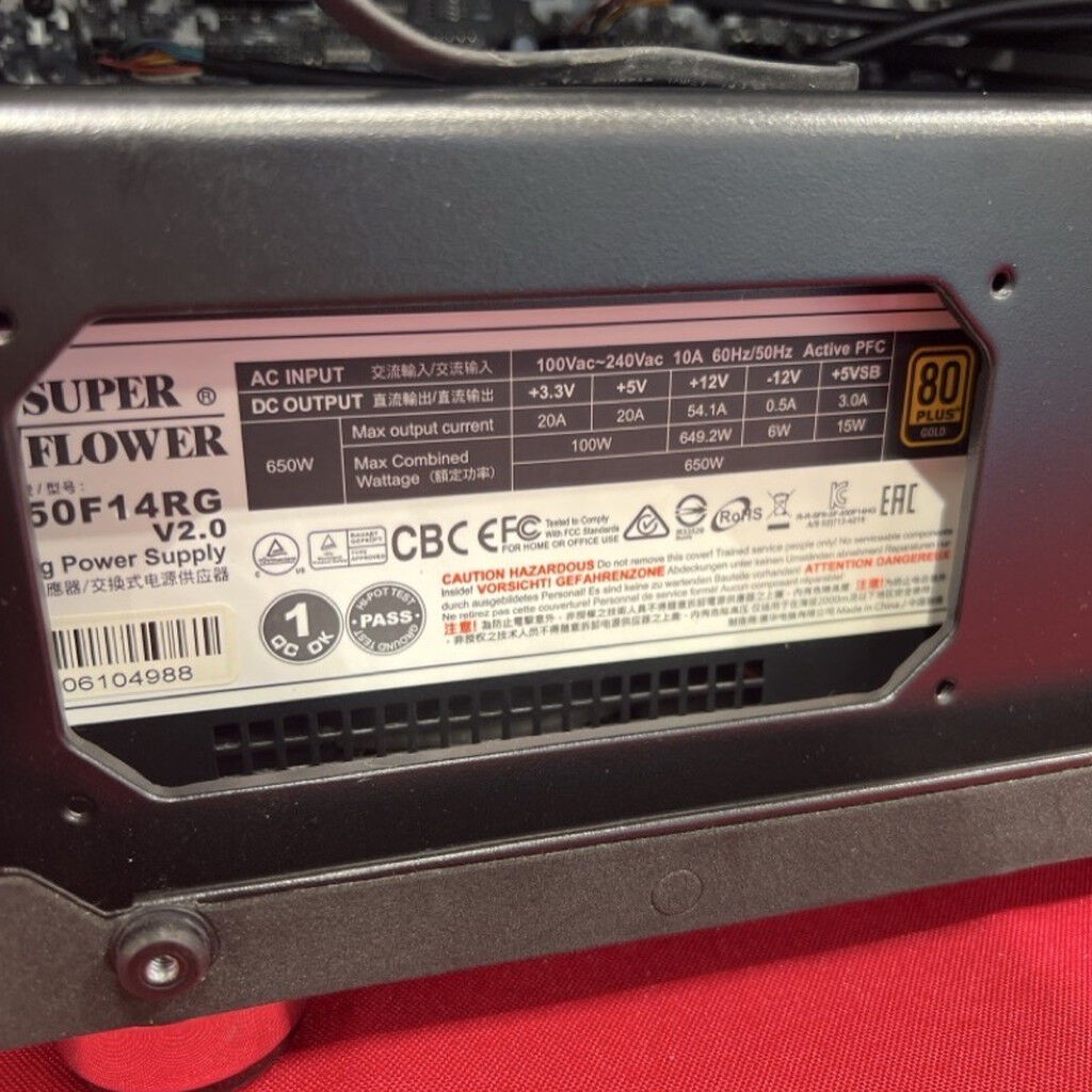 中古 自作PC(Ryzen 5 5600X/32GB/SSD500GB+SSD1TB+HDD1TB/DVD-MULTI