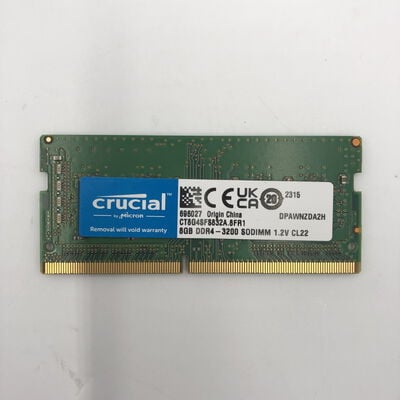 【福井日之出店】中古  DDR4 PC4-25600 8GB SODIMM ノート用 148256 