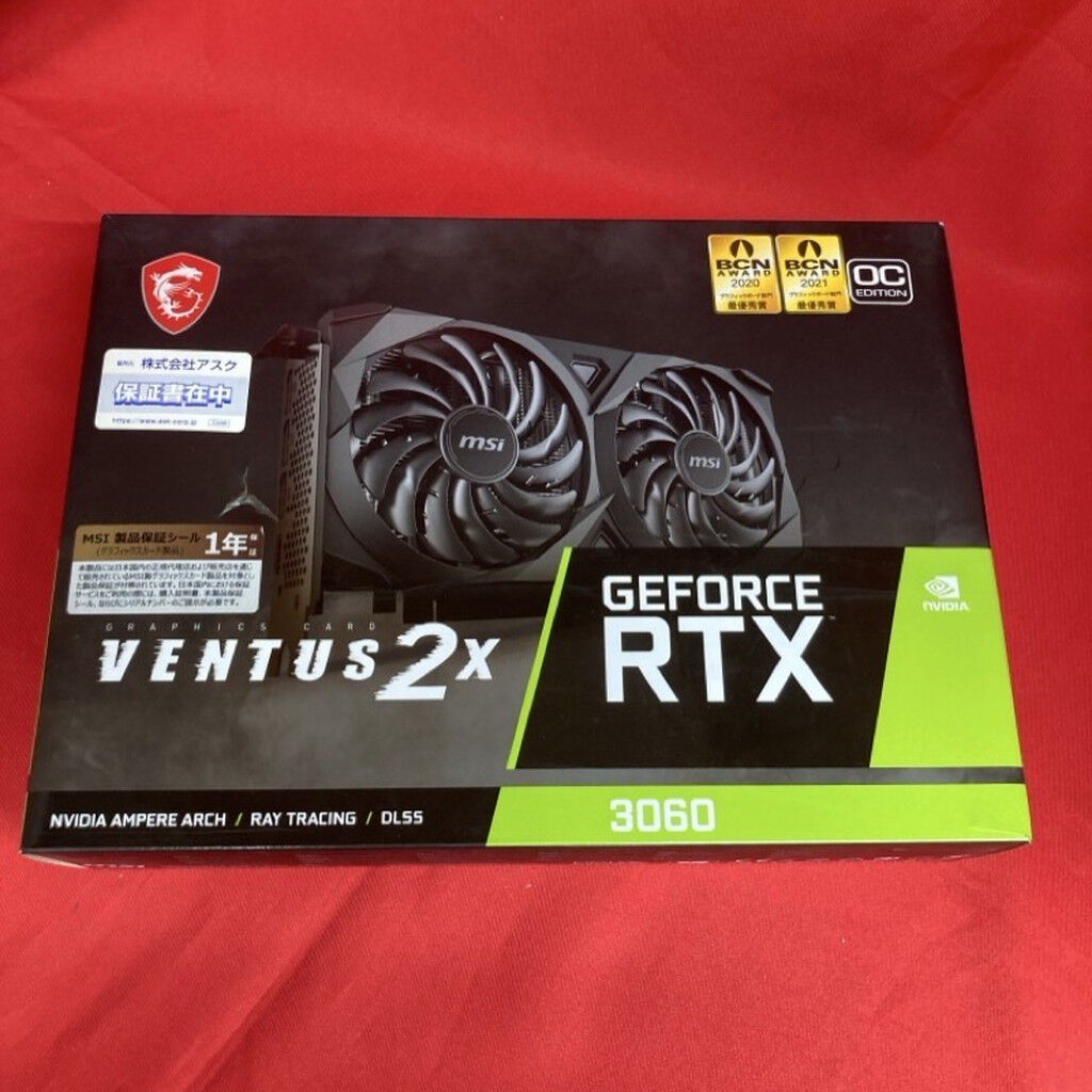 中古 MSI GeForce RTX 3060 VENTUS 2X 12G OC (RTX3060 12GB) 144777