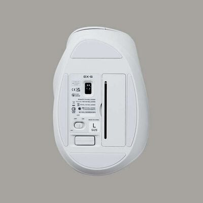 エレコム  M-XGL30DBSKWH (静音 2.4GHz無線マウス "EX-G"5ボタン Lサイズ ホワイト) 