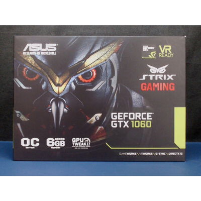 【前橋ｲﾝﾀｰｱｶﾏﾙ店】中古  ASUS STRIX-GTX1060-DC2O6G(GTX1060 6G GDR5) 4540002454 