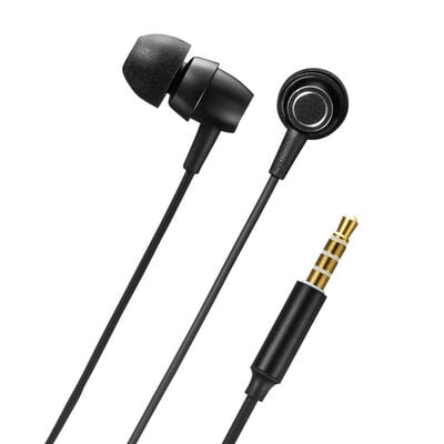 サンワサプライ  MM-HS707BK マイク付きステレオイヤホン（音量調節スイッチ付き） 