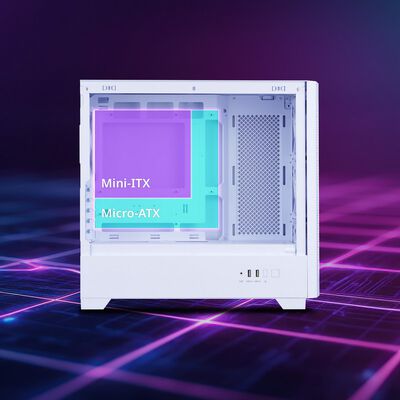 ADATA  LANDER 300 LANDER300MAA-WHCWW (MicroATX ガラス ホワイト) 