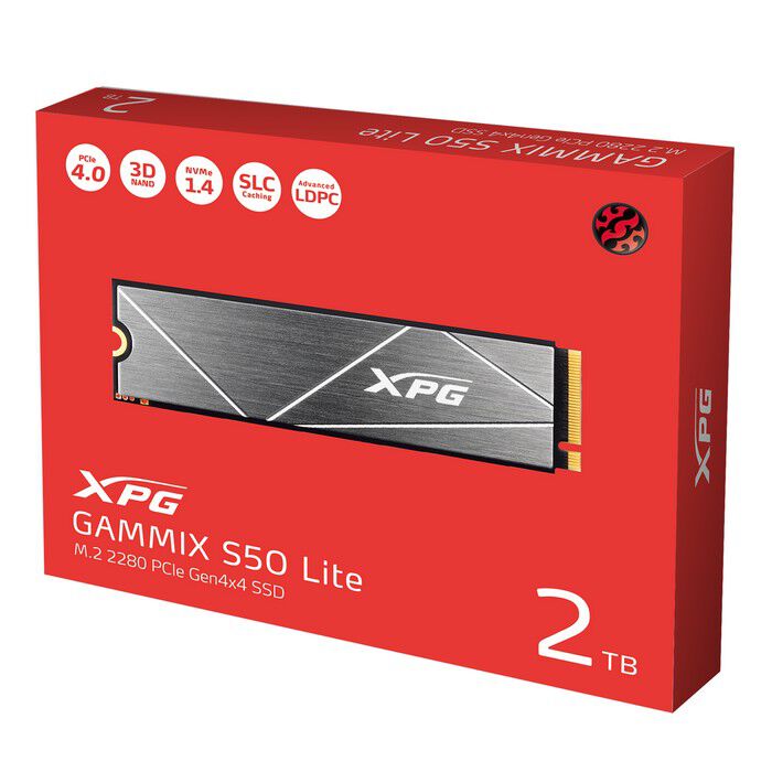ADATA AGAMMIXS50L-2T-C 内蔵SSD S50 Lite 2TB M.2 2280 3D NAND PCIe Gen4x4 - 2