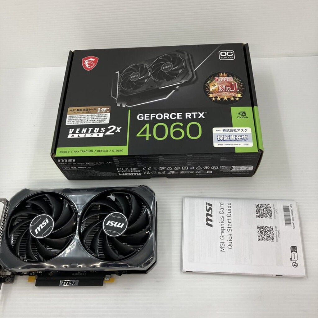 中古 MSI GeForce RTX 4060 VENTUS 2X BLACK 8G OC (RTX4060 8GB